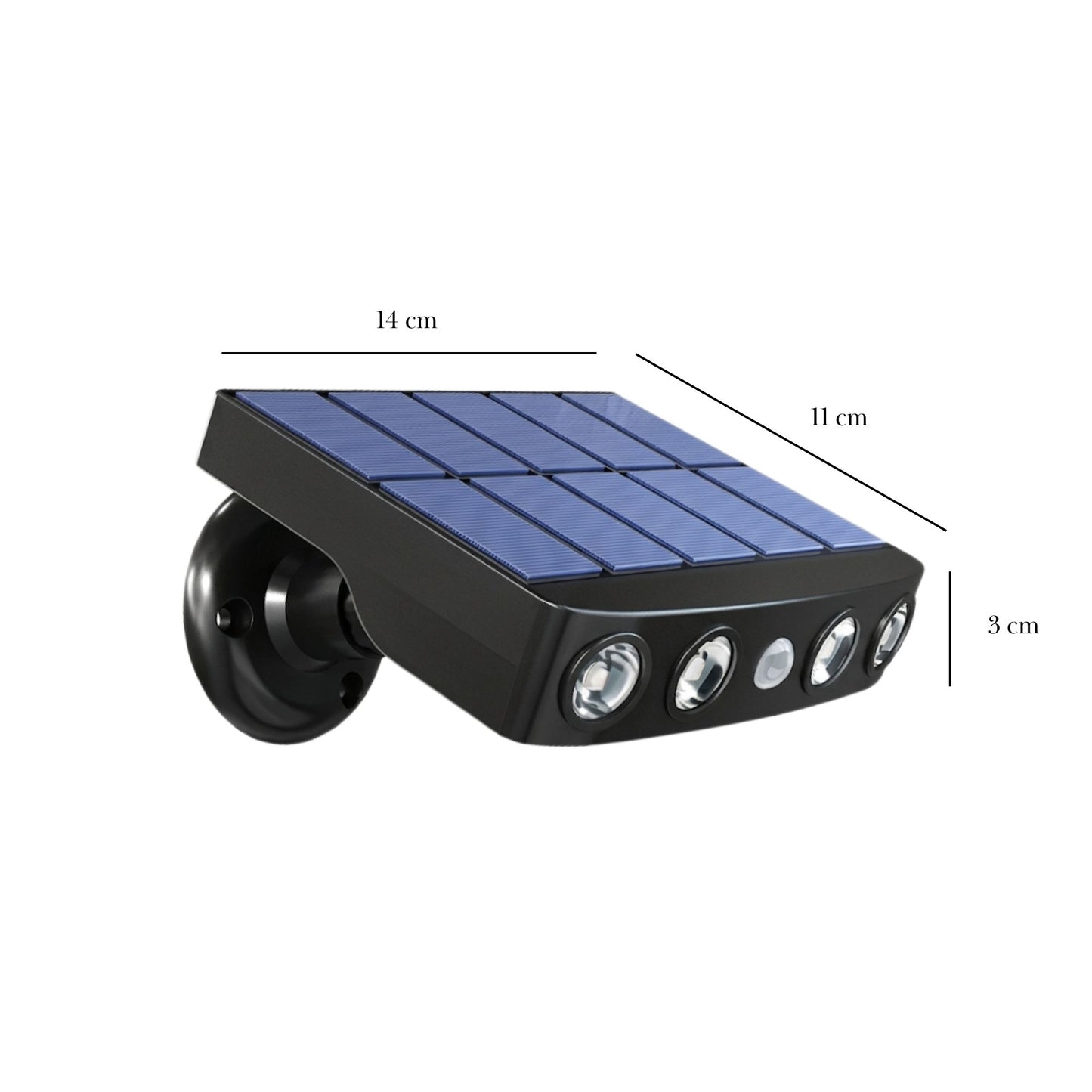 Projecteur solaire mural orientable - détection de mouvement - série sécurité