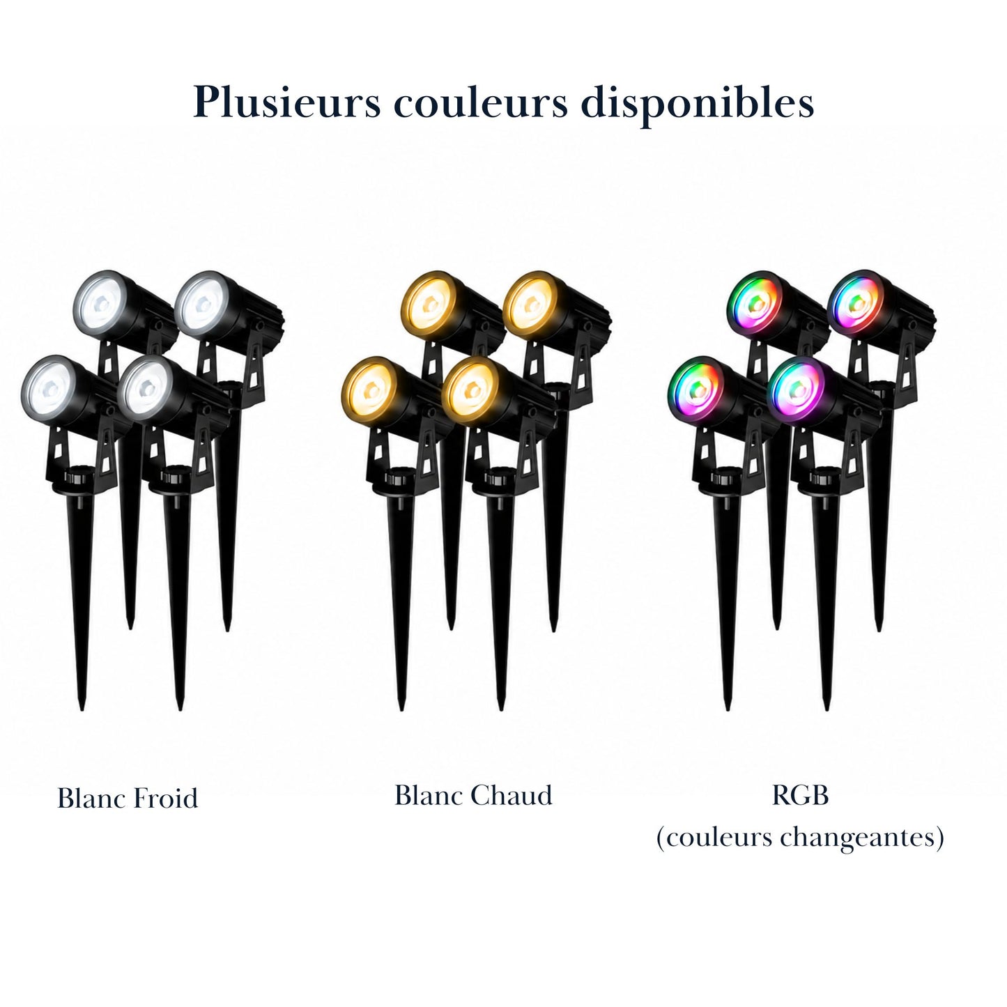 Projecteur solaire à spots multiples - éclairage d'extérieur - série sécurité