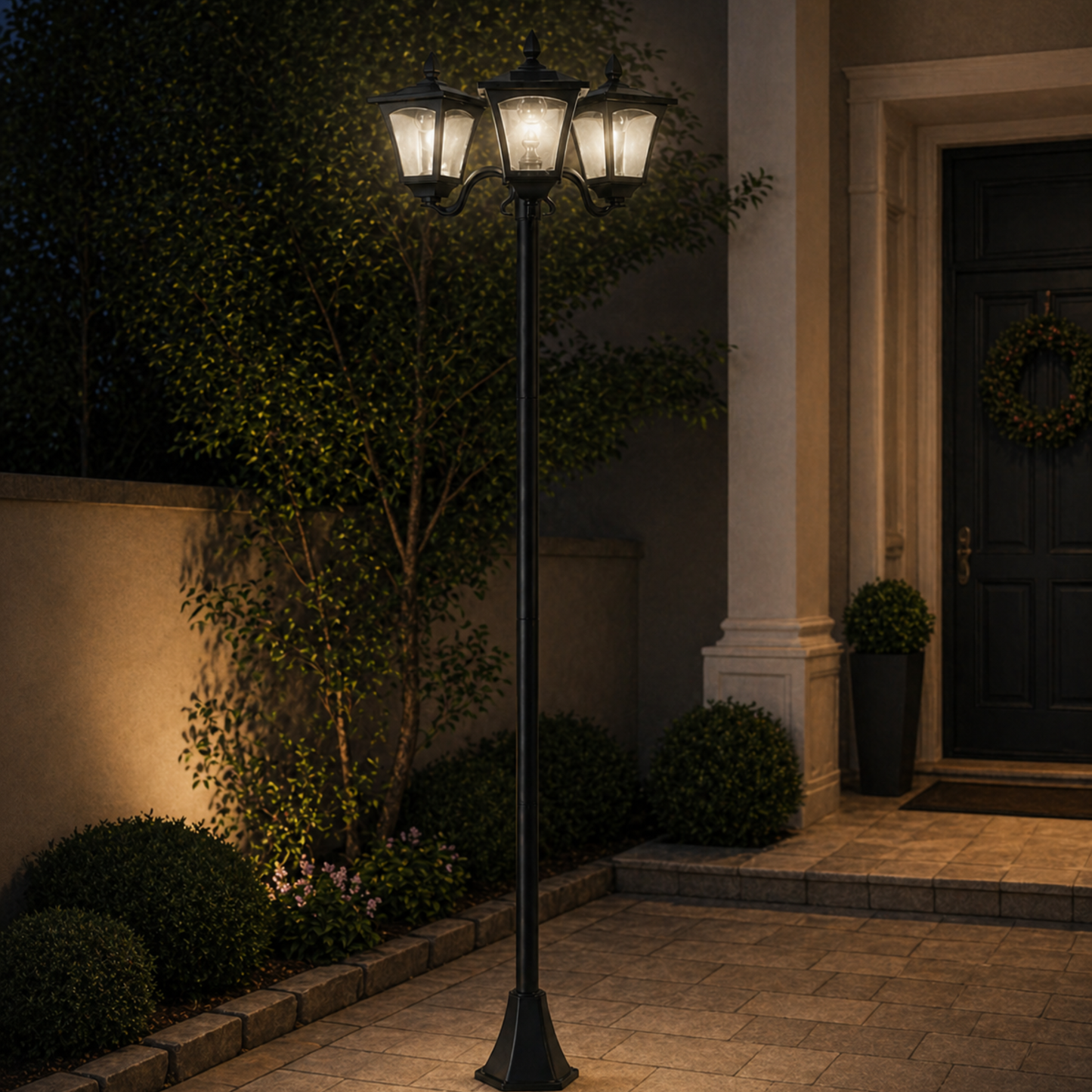 Lampadaire solaire - design lanterne - Série classique