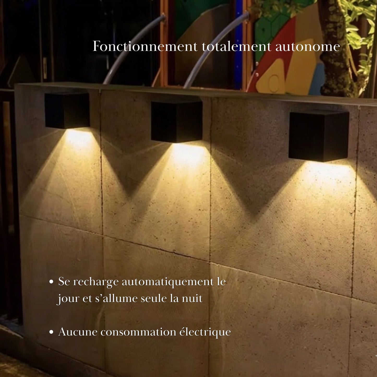 Applique murale solaire carrée - série ambiance