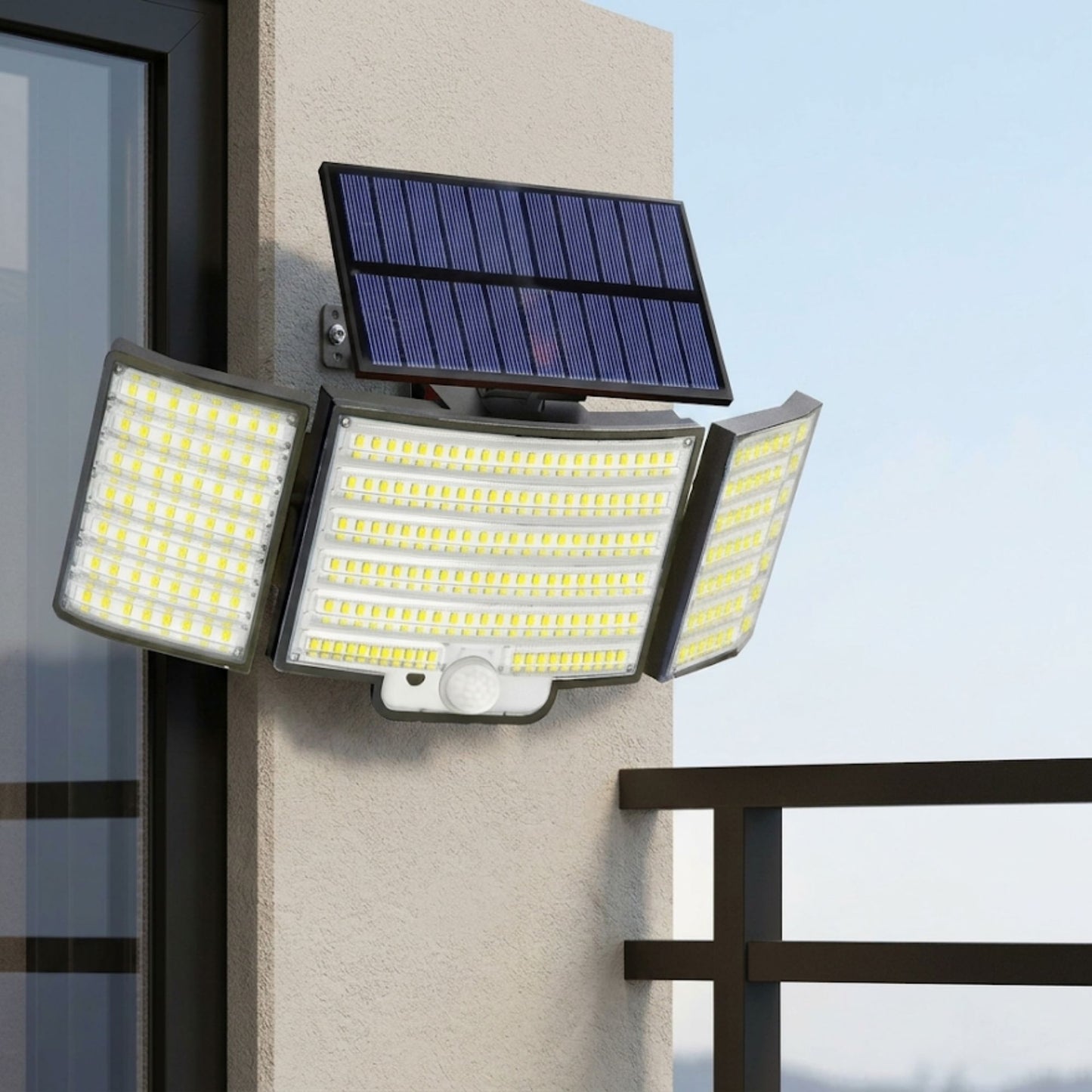 Projecteur solaire - triple panneau orientable -série sécurité