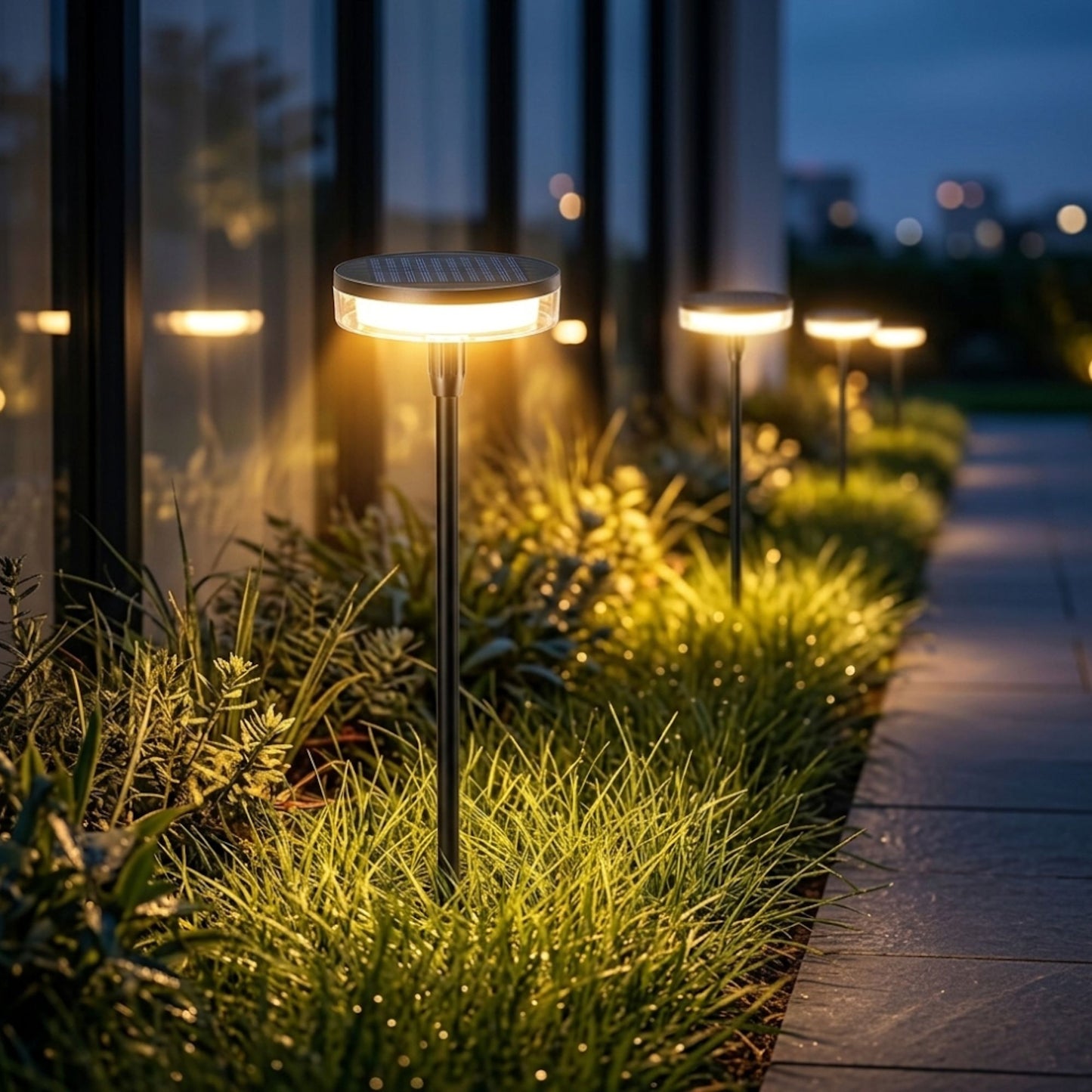 Borne solaire - Éclairage décoratif de jardin - Série Ambiance