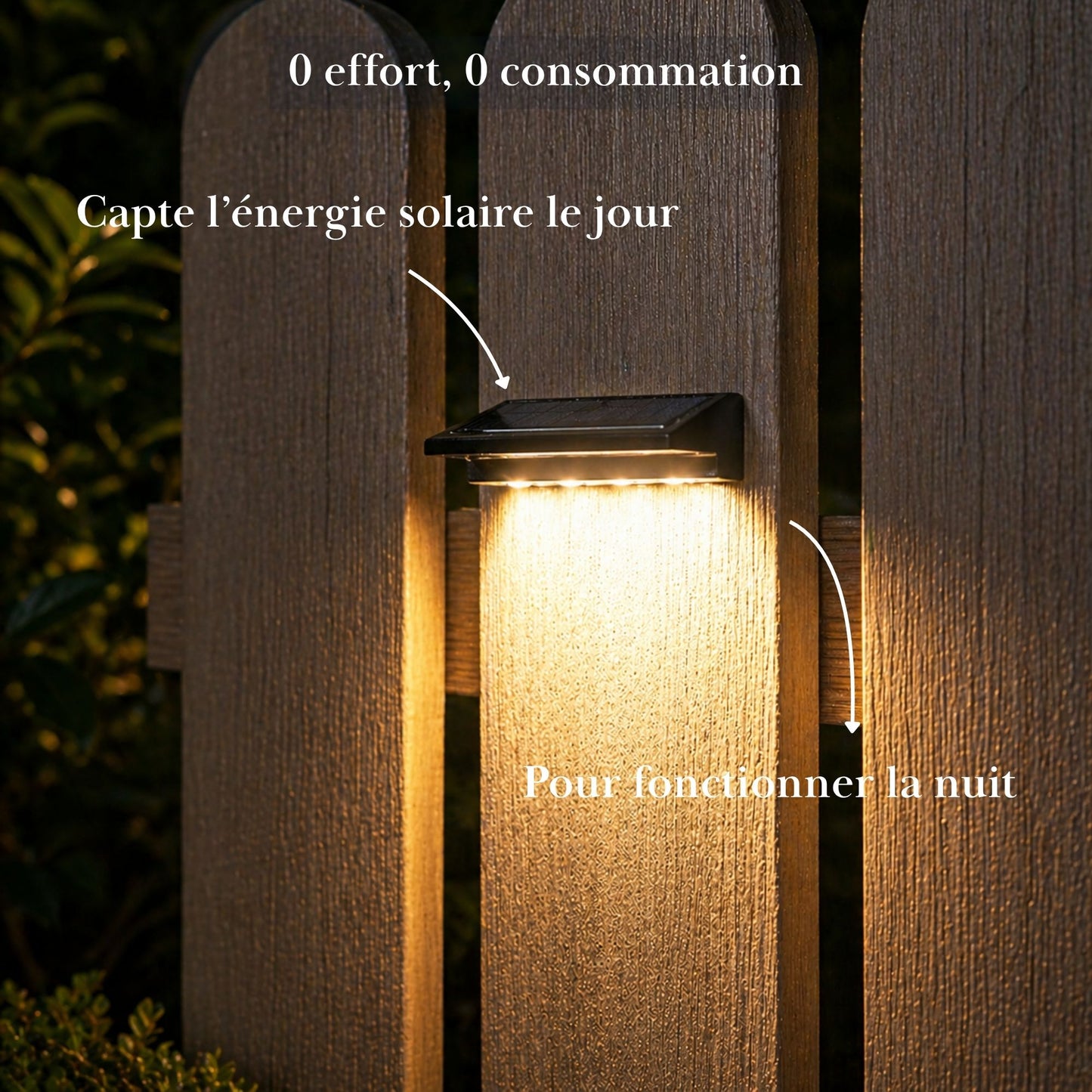 Applique murale solaire - faisceau orienté - série moderne