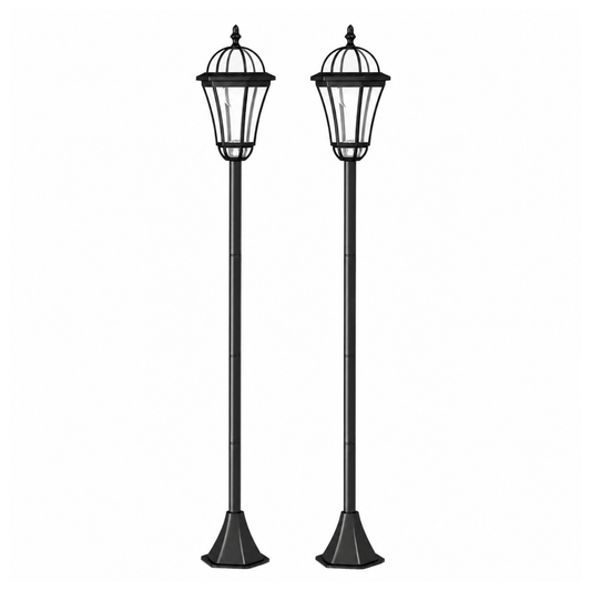 Lampadaire solaire (lot de 2) - lanterne de jardin - Série classique