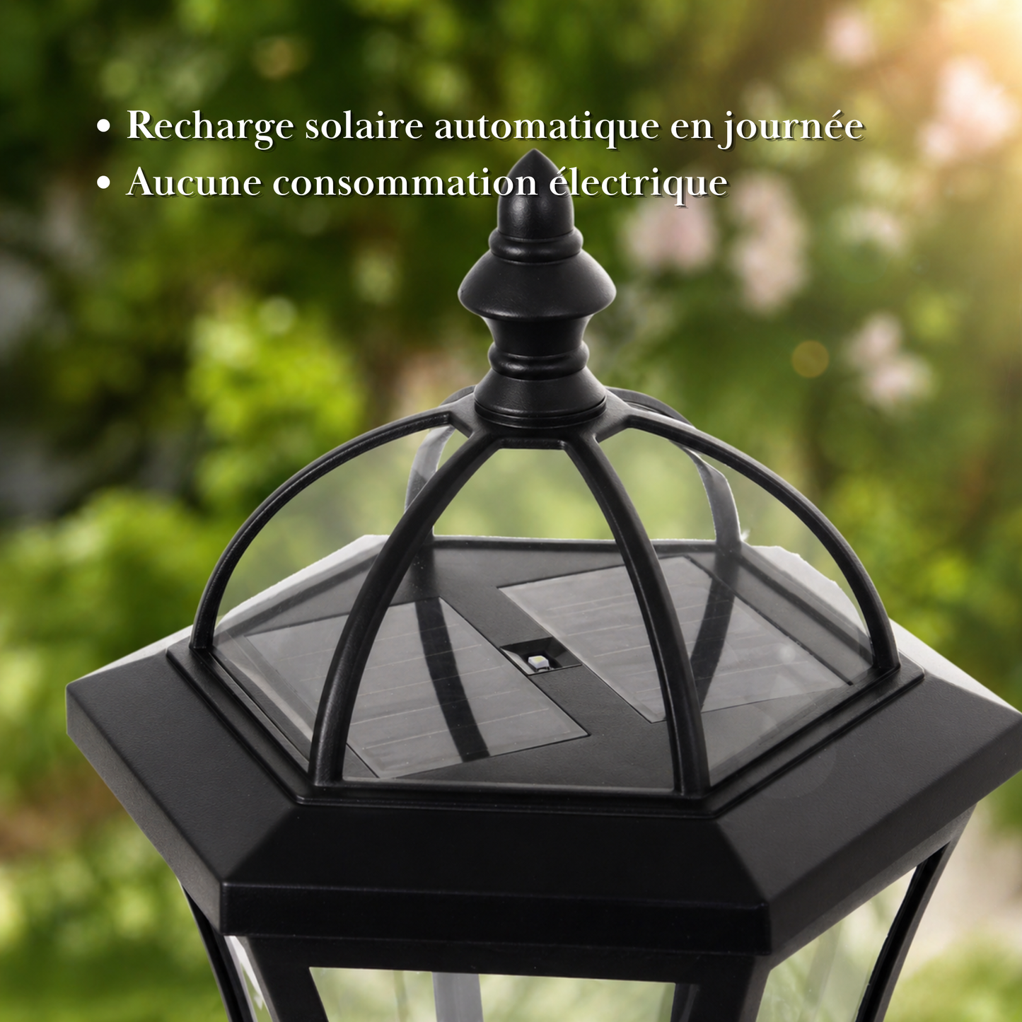 Lampadaire solaire (lot de 2) - lanterne de jardin - Série classique