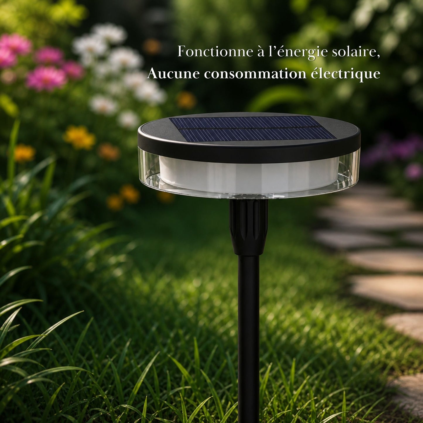Borne solaire - Éclairage décoratif de jardin - Série Ambiance
