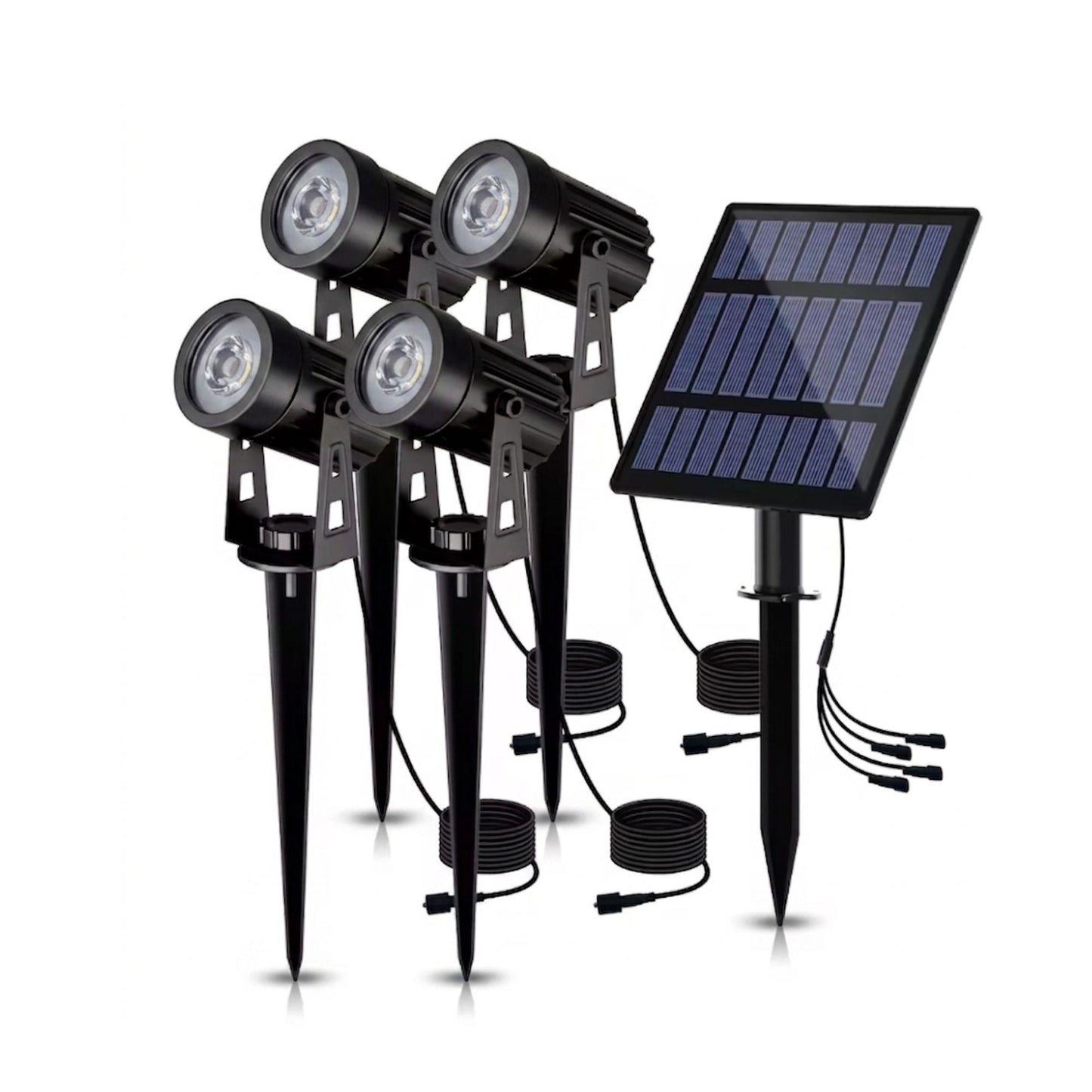 Projecteur solaire à spots multiples - éclairage d'extérieur - série sécurité