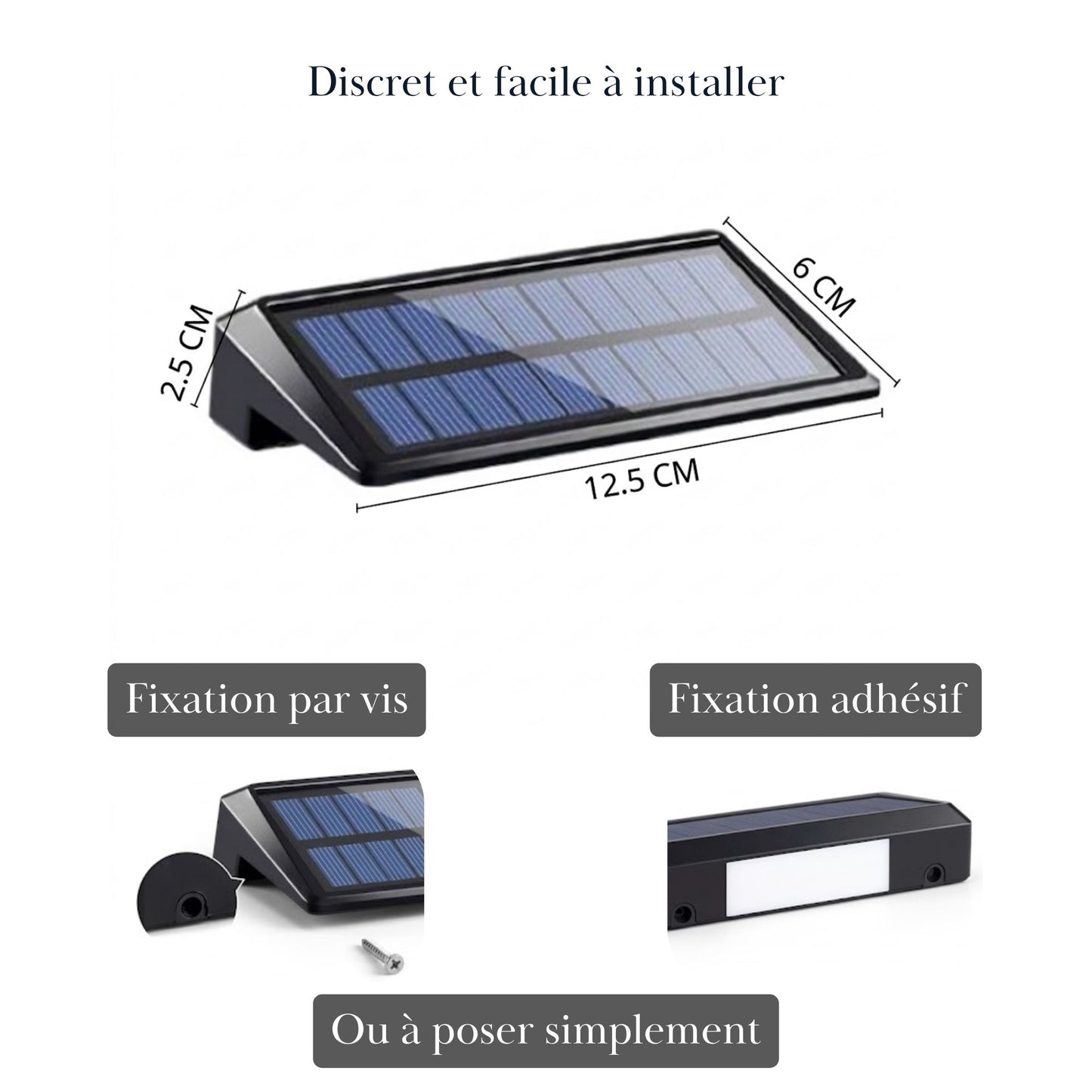 Applique murale solaire - faisceau orienté - série moderne