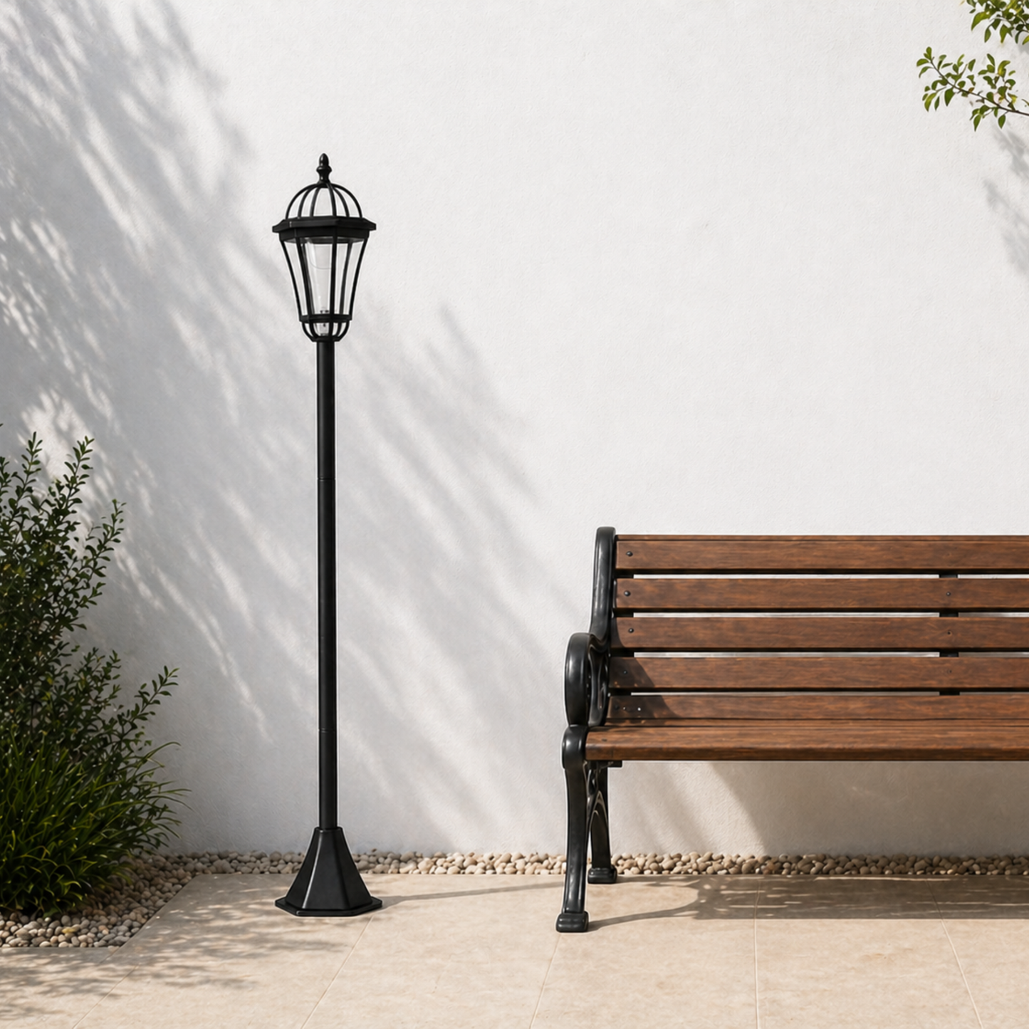 Lampadaire solaire (lot de 2) - lanterne de jardin - Série classique