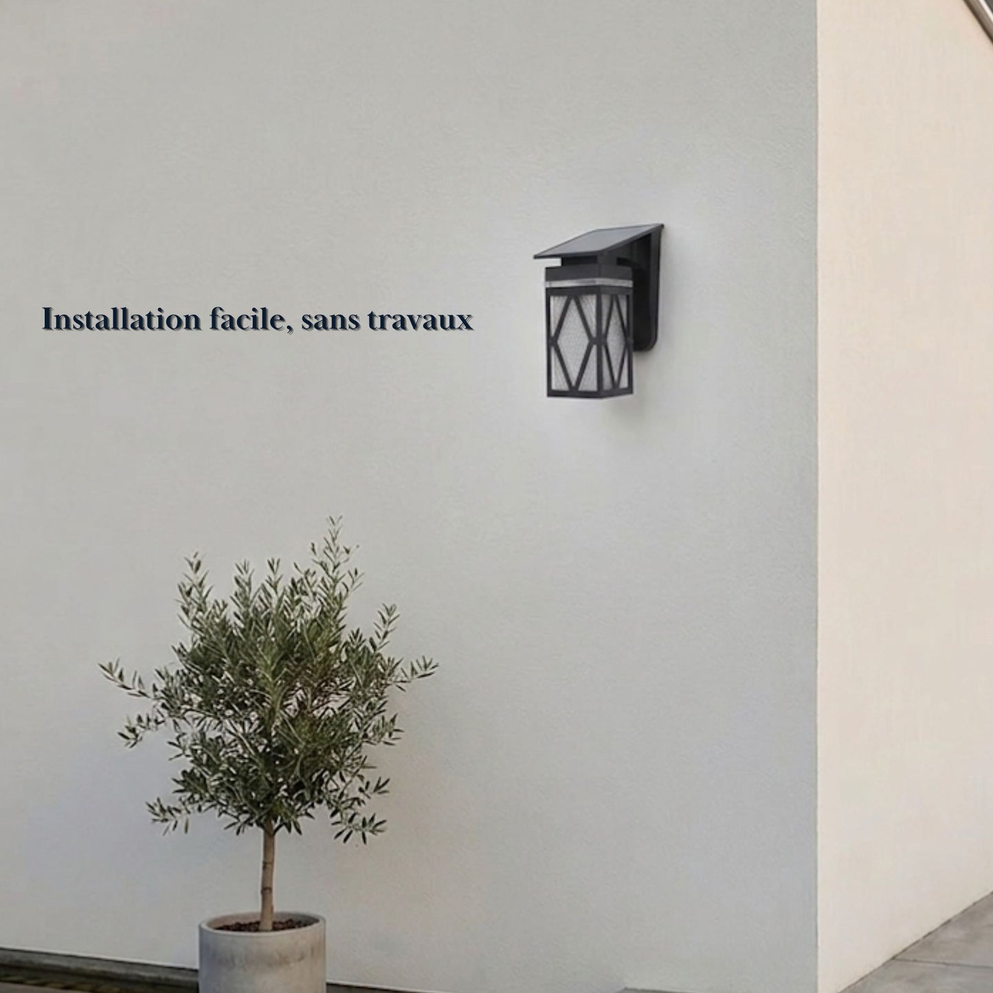 Applique murale solaire - lanterne décorative traditionnelle - série classique