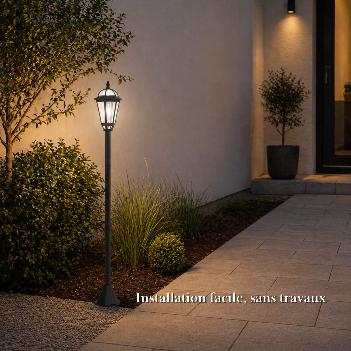 Lampadaire solaire (lot de 2) - lanterne de jardin - Série classique