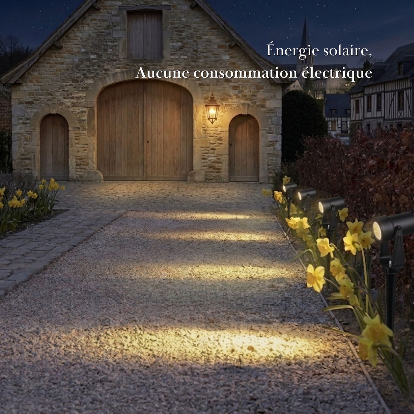 Projecteur solaire à spots multiples - éclairage d'extérieur - série sécurité