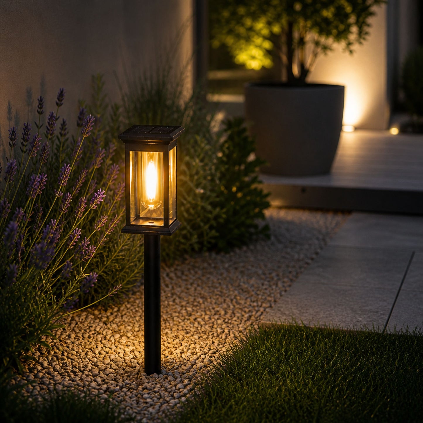 Borne solaire - design lanterne - série Classique