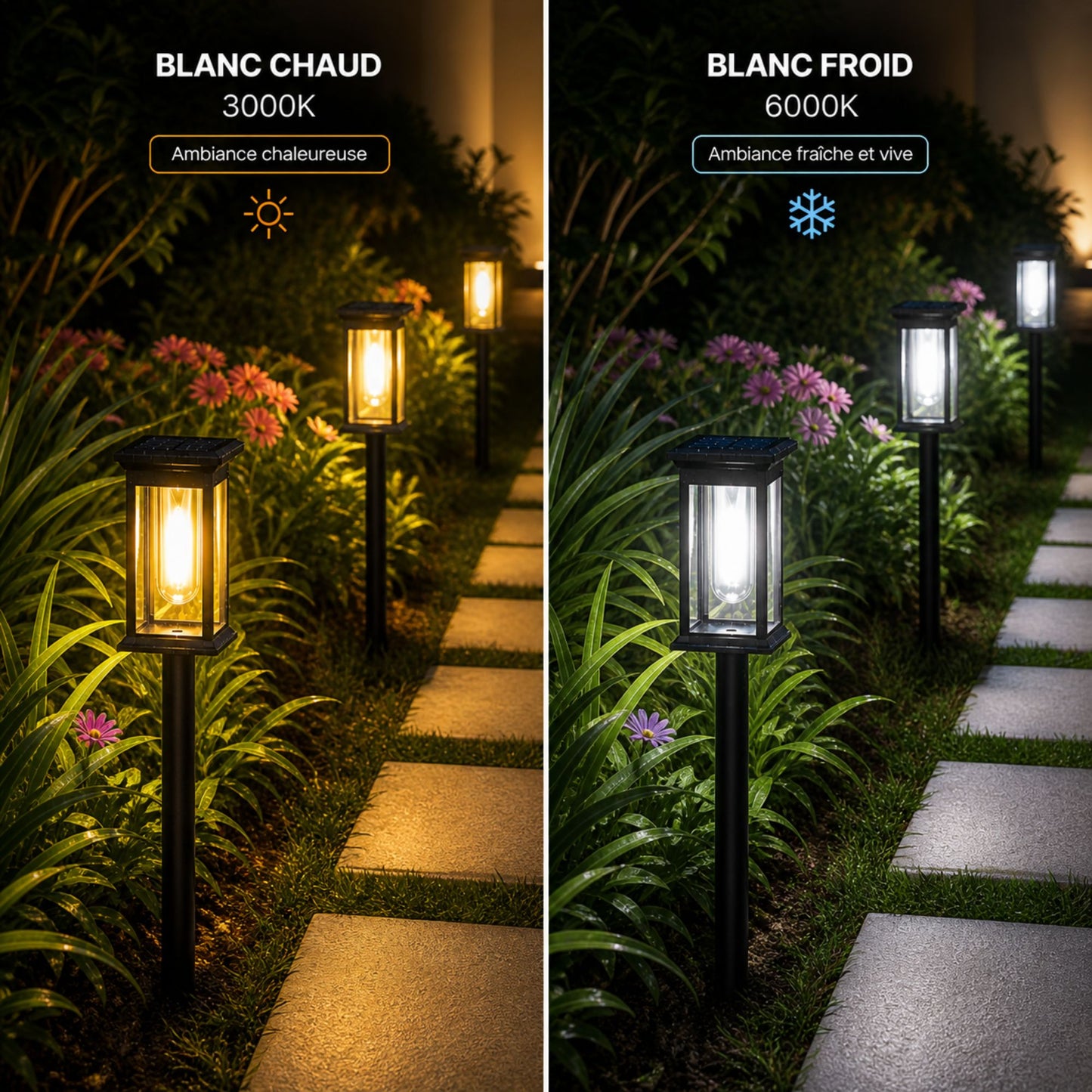 Borne solaire - design lanterne - série Classique