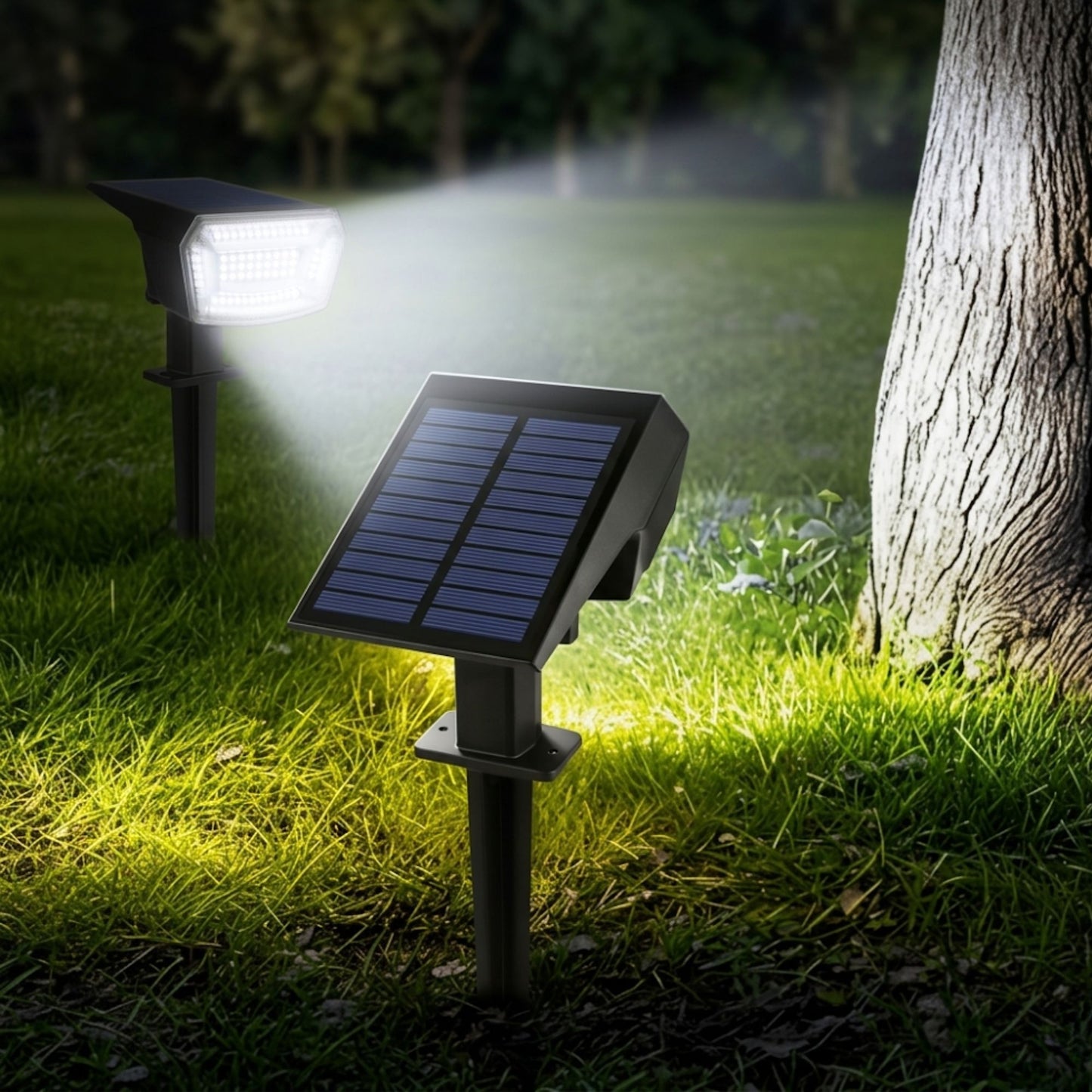 Projecteur solaire à planter - éclairage orientable - série ambiance