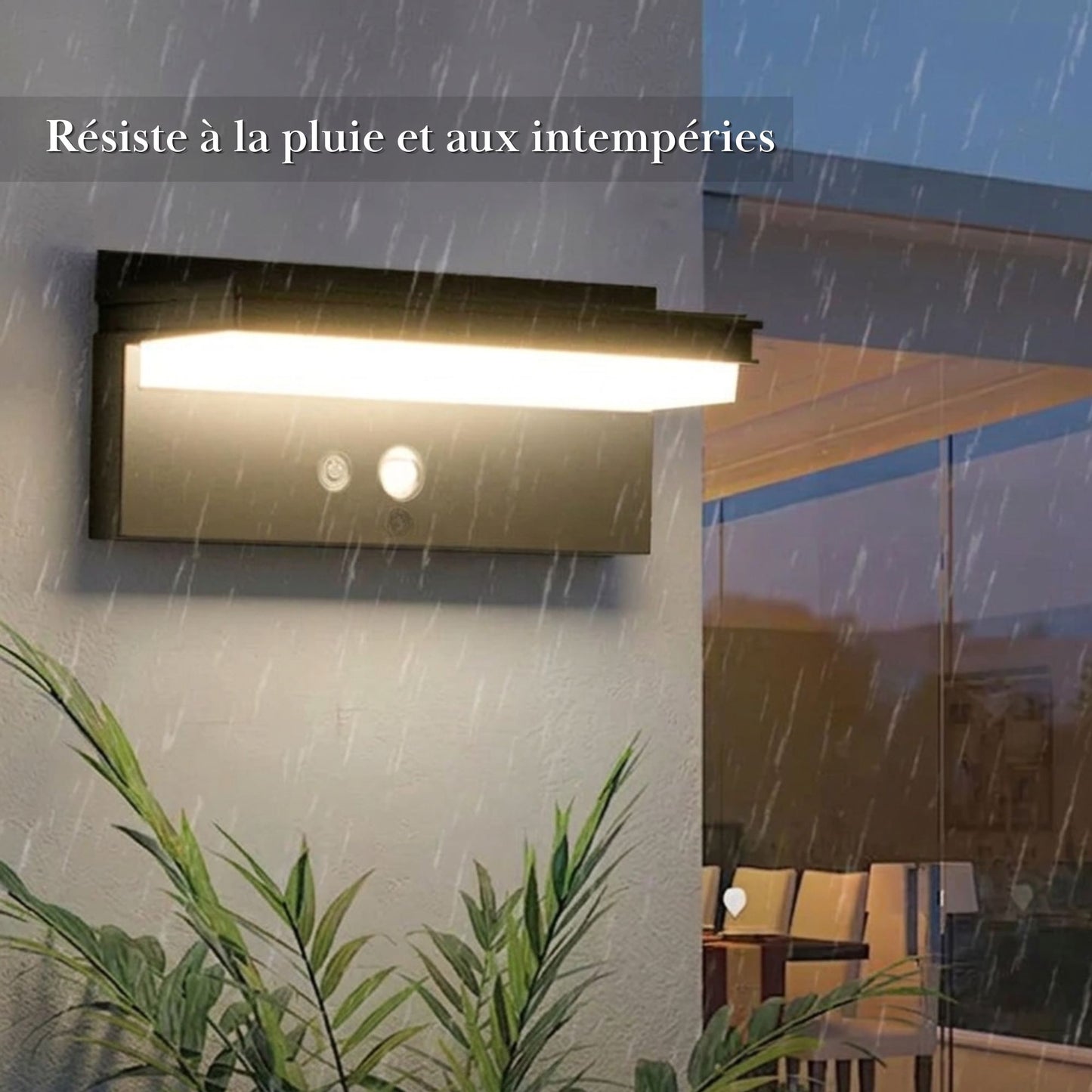 Applique murale solaire - détection de mouvement - série moderne