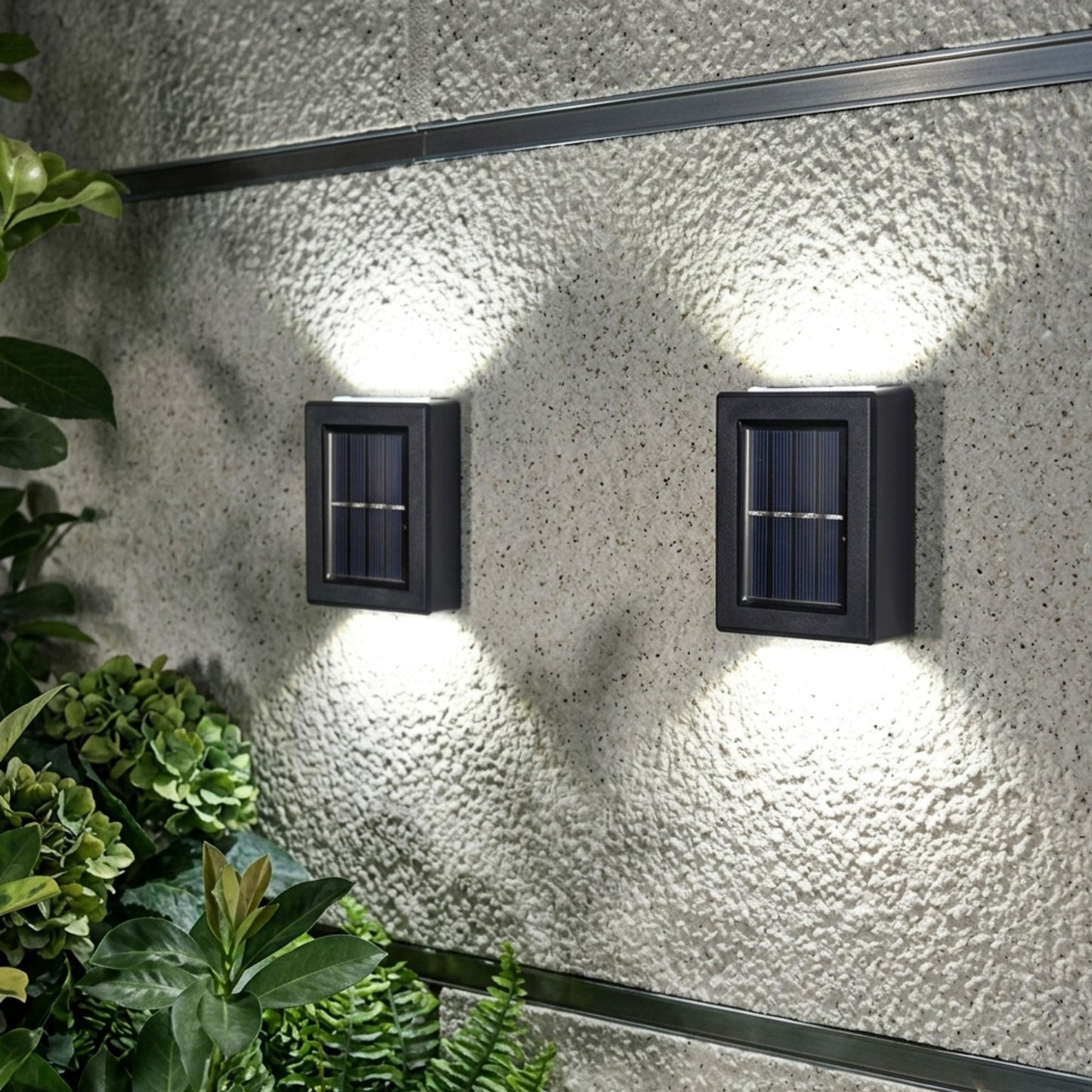 Applique murale solaire - Double faisceau - Série moderne