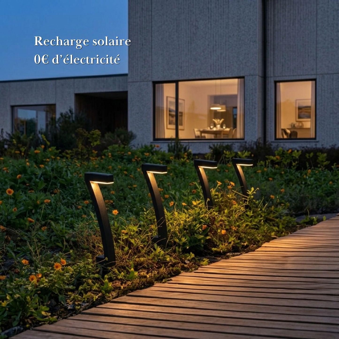 Borne solaire - design courbé - série balisage