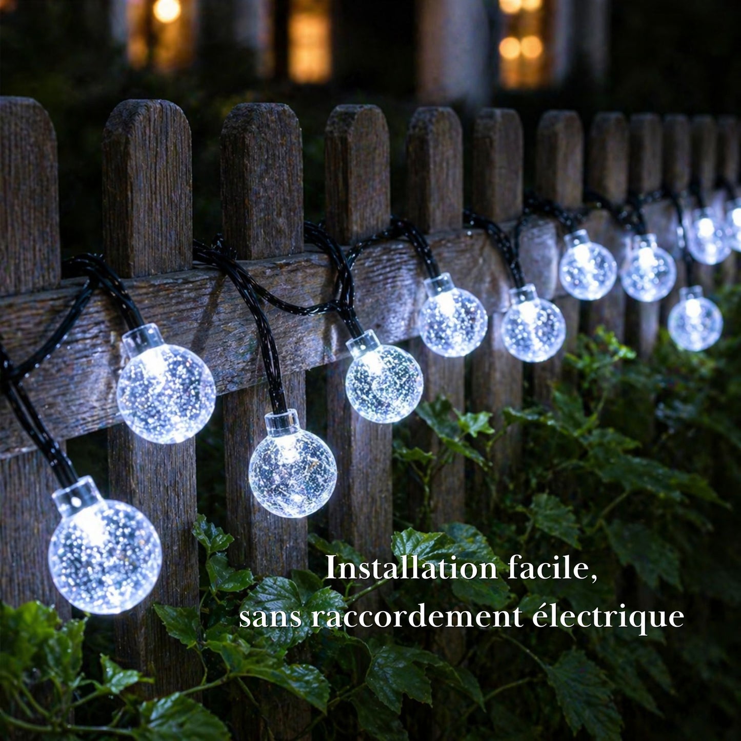 Guirlande solaire guinguette - ambiance chaleureuse pour terrasse et jardin - Série ambiance