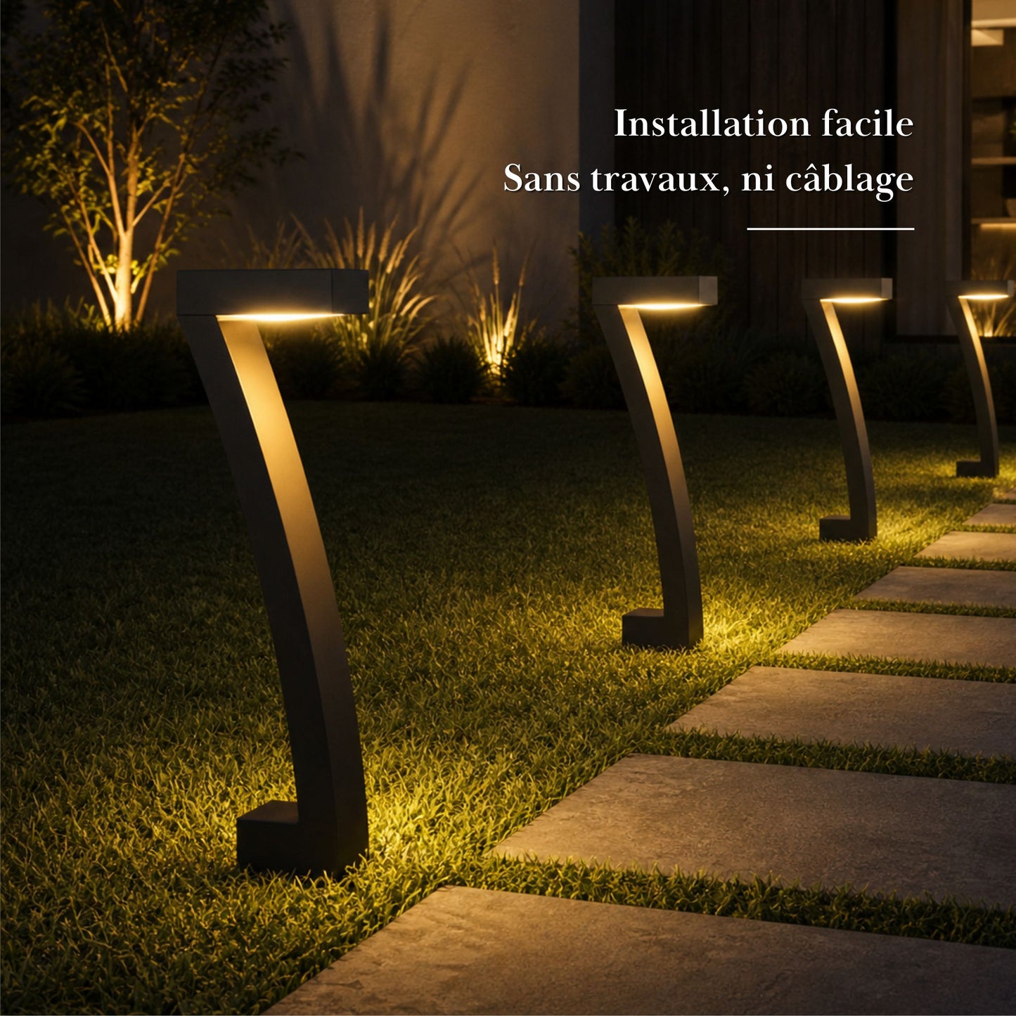 Borne solaire - design courbé - série balisage
