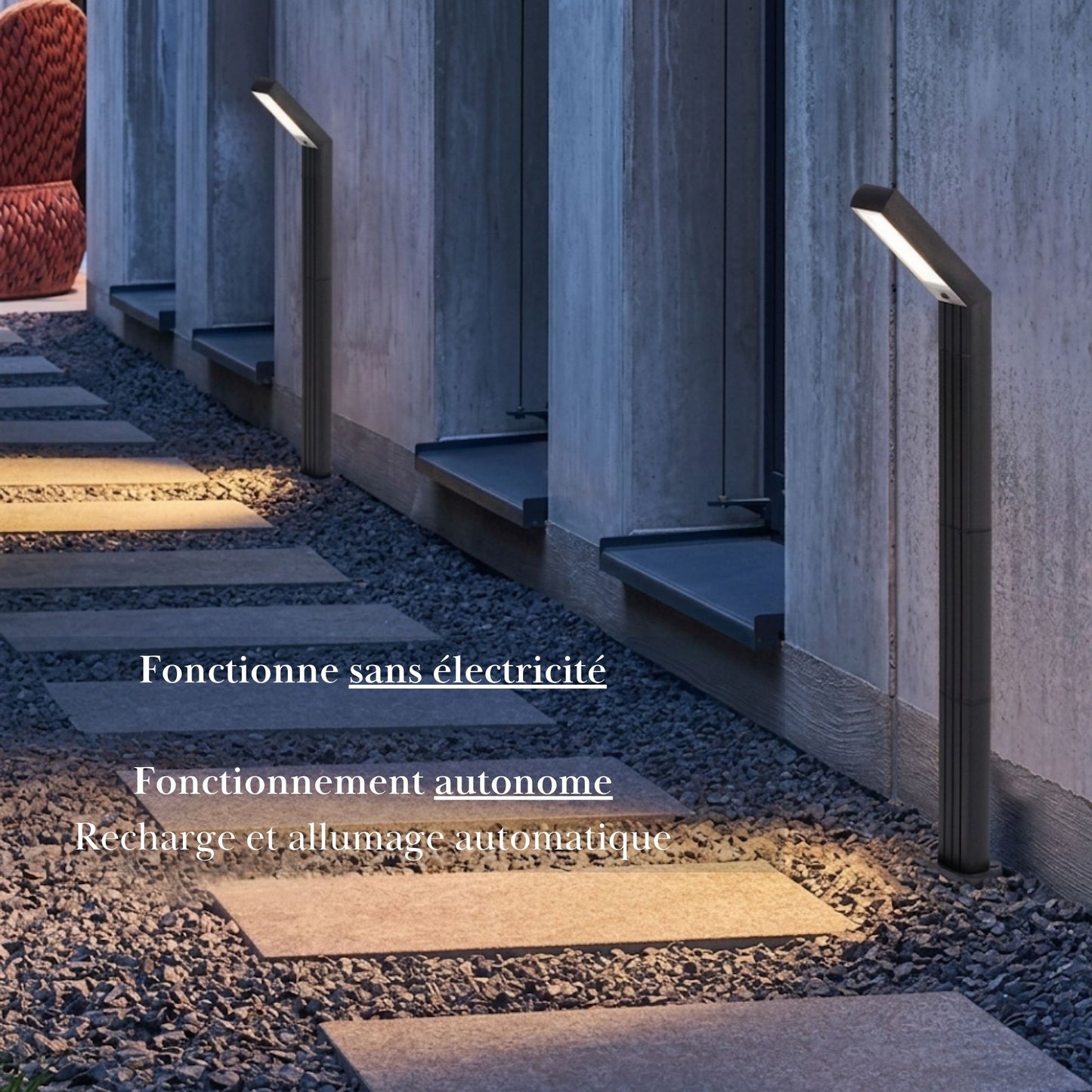 Borne solaire - éclairage d’allée design – série balisage