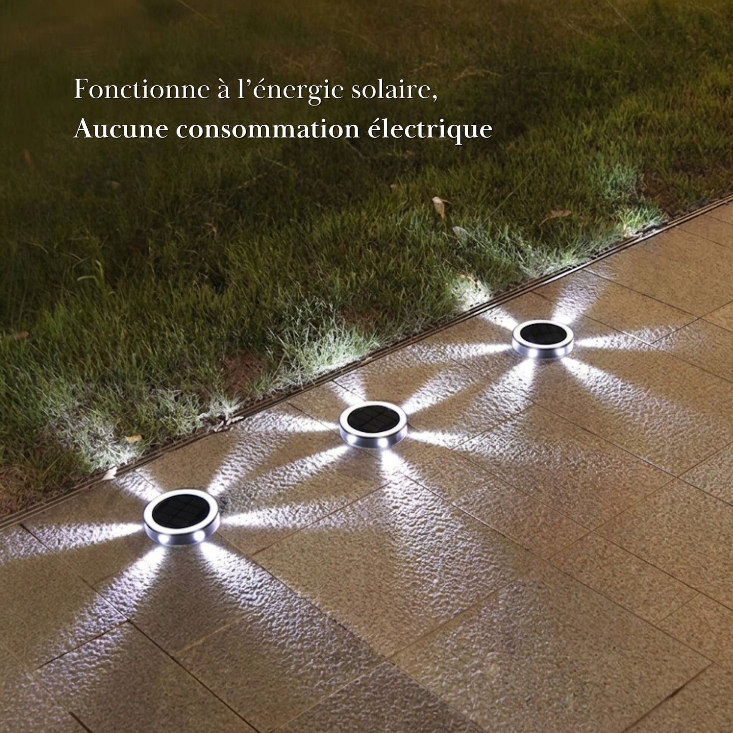 Spot solaire de sol (Lot de 4) - éclairage décoratif - série ambiance