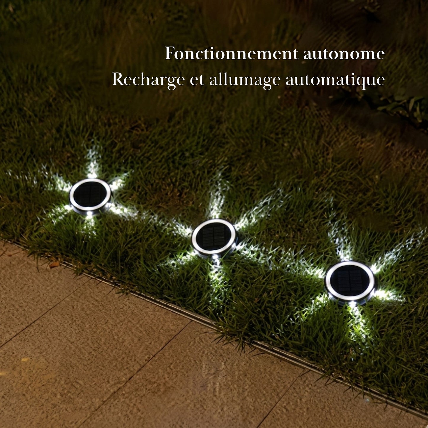 Spot solaire de sol (Lot de 4) - éclairage décoratif - série ambiance