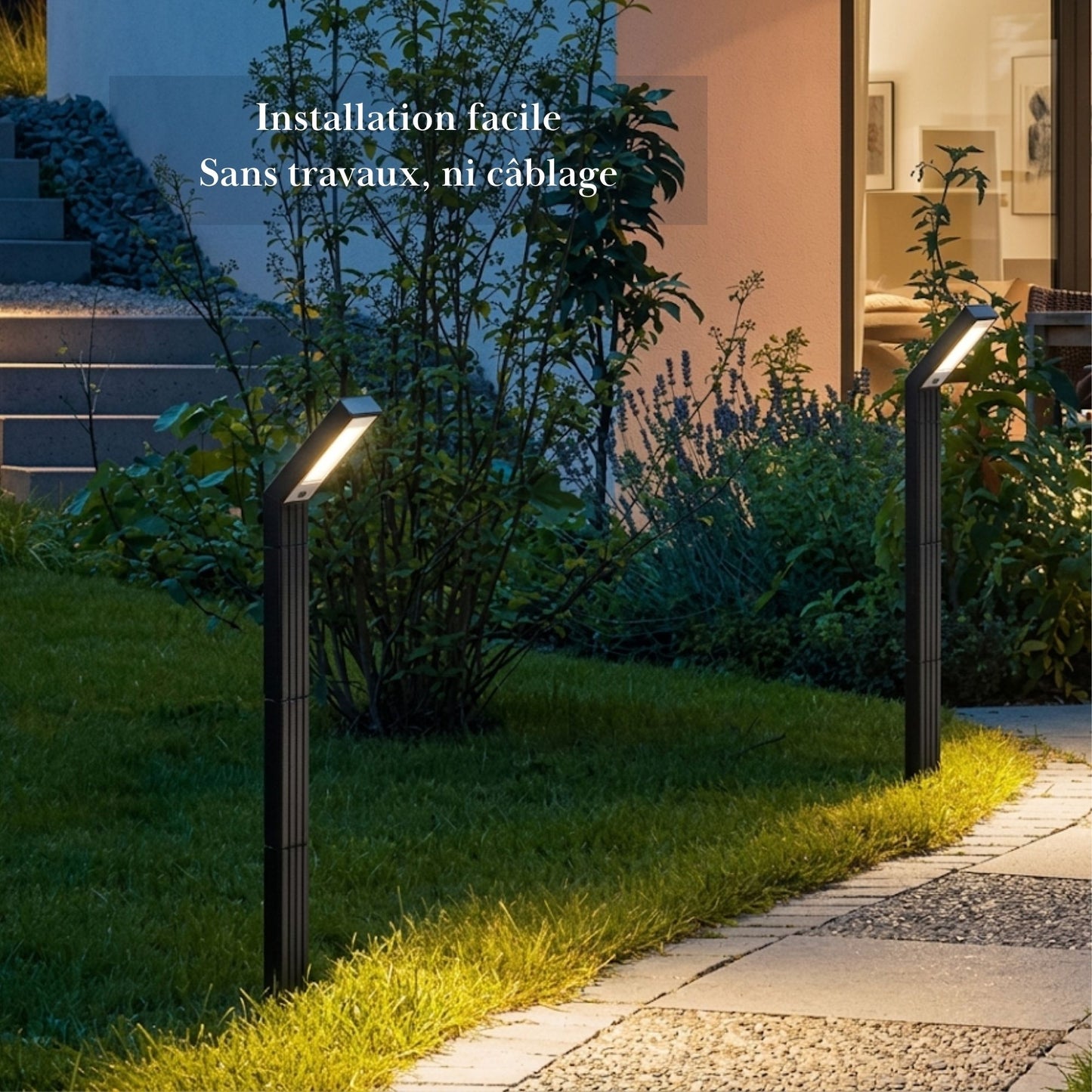 Borne solaire - éclairage d’allée design – série balisage