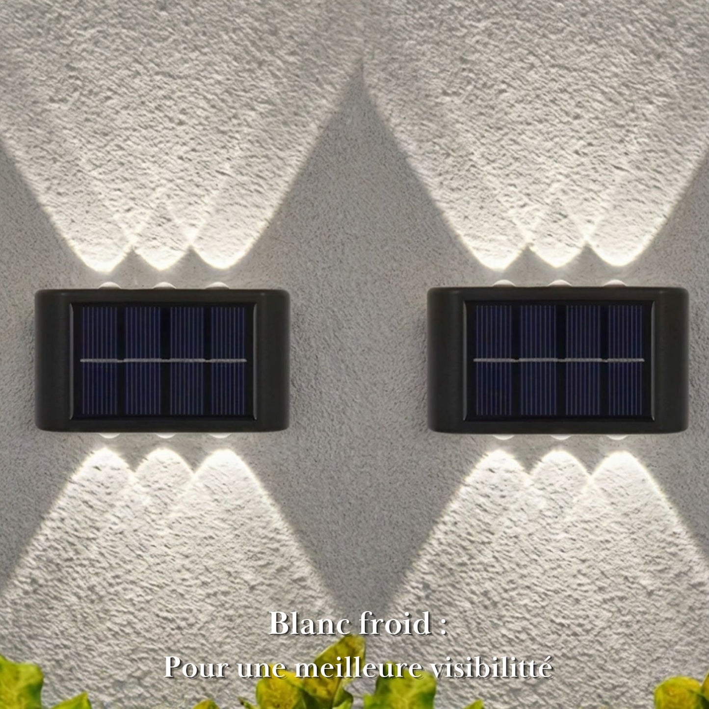 Applique murale solaire - éclairage bidirectionnel - série moderne
