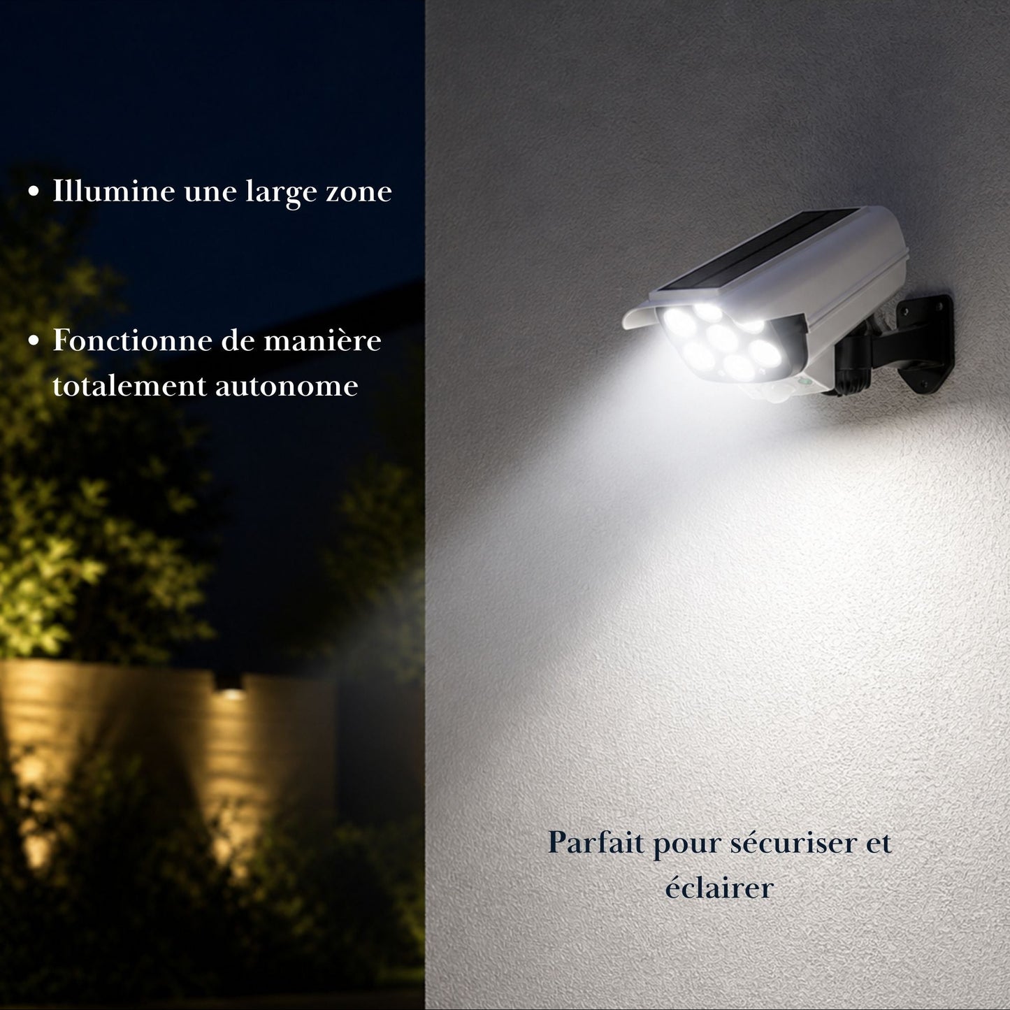 Projecteur solaire avec caméra factice - Série Sécurité