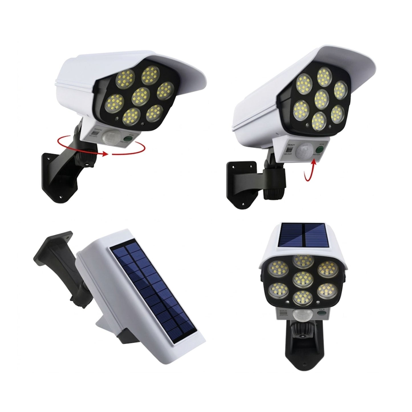 Projecteur solaire avec caméra factice - Série Sécurité
