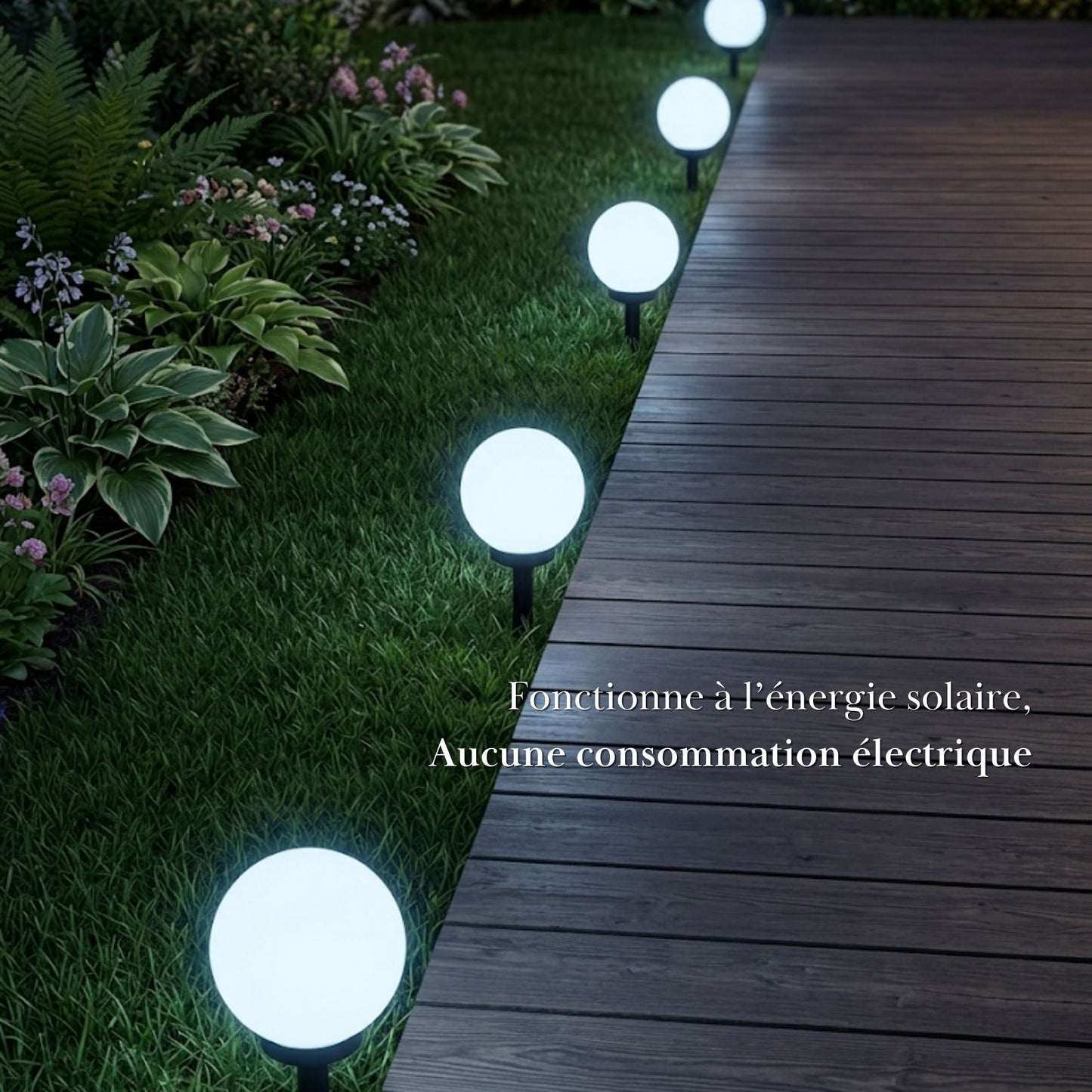 Borne solaire - globe lumineux - série moderne