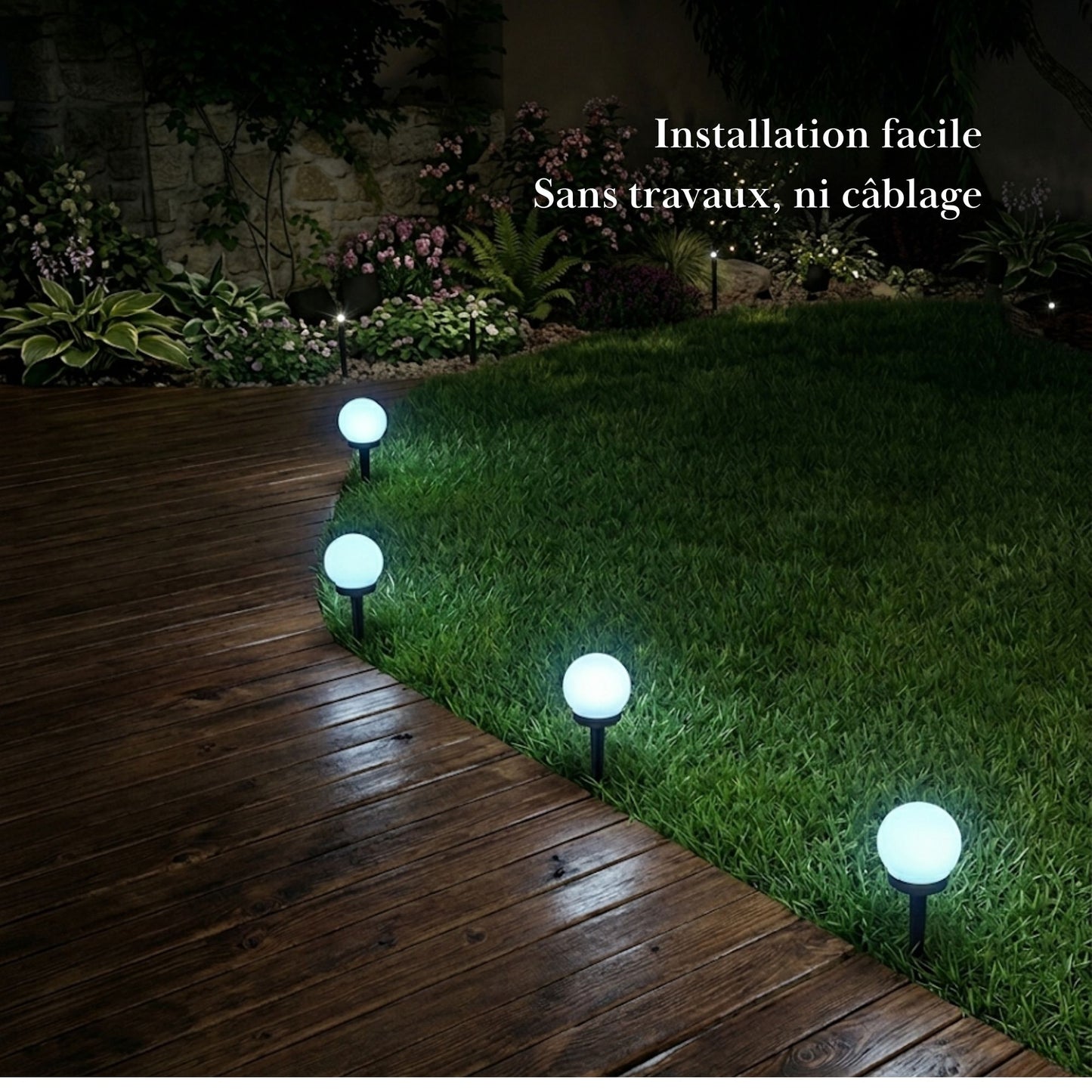 Borne solaire - globe lumineux - série moderne