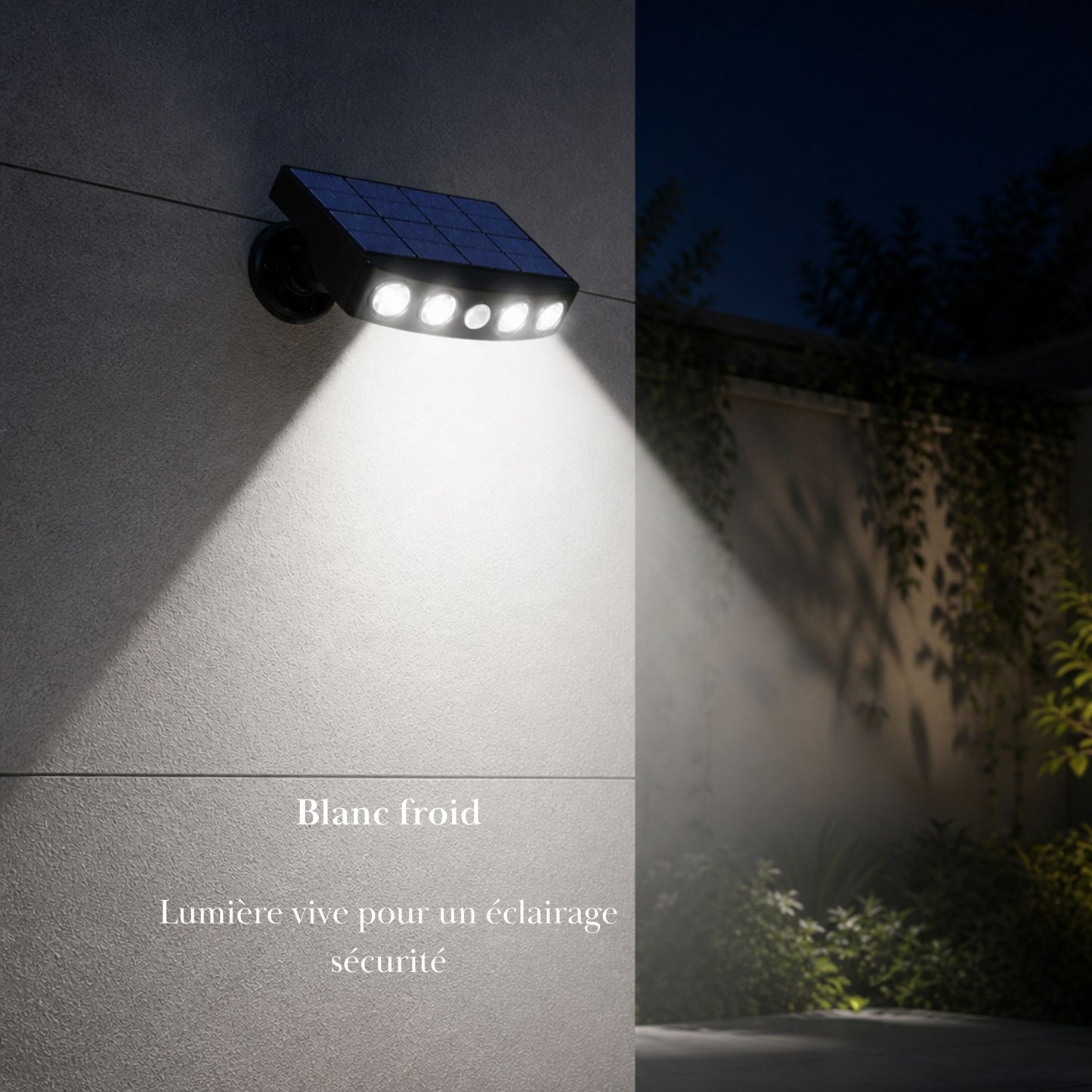Projecteur solaire mural orientable - détection de mouvement - série sécurité