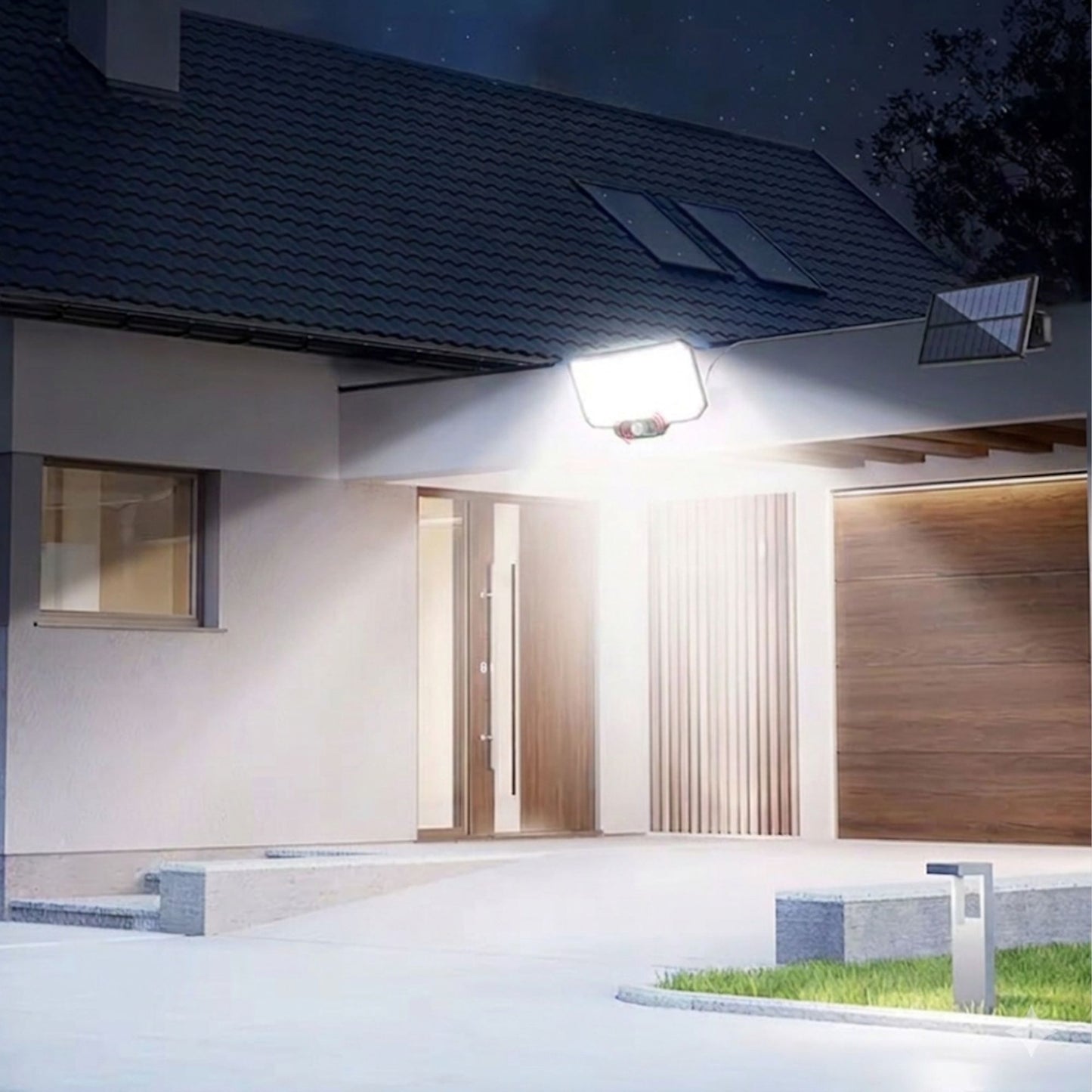 Projecteur solaire Led avec détection de mouvement - Série sécurité