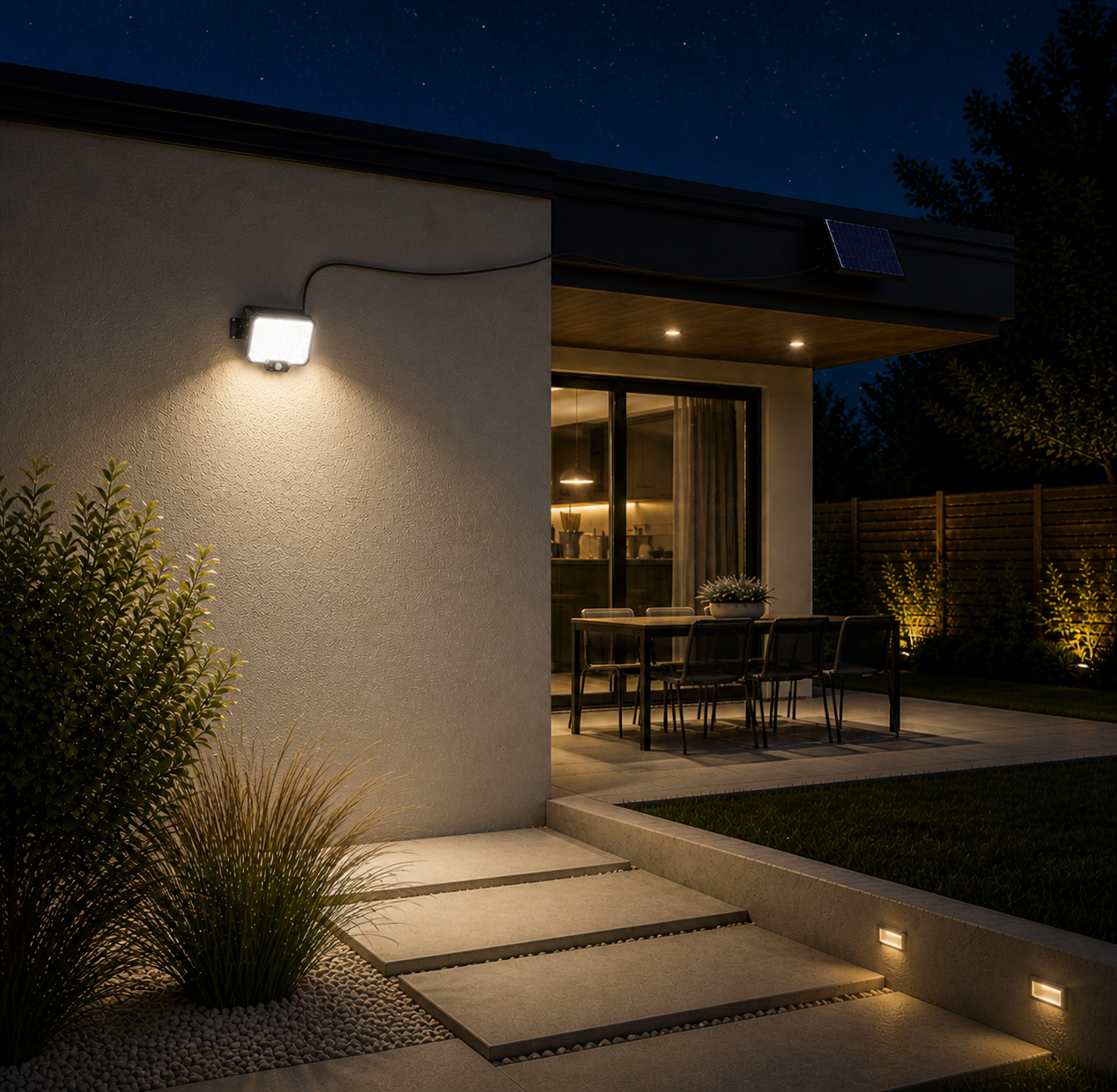 Projecteur solaire Led avec détection de mouvement - Série sécurité